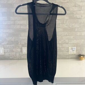 Bottega Veneta Black Sheer Top Blouse